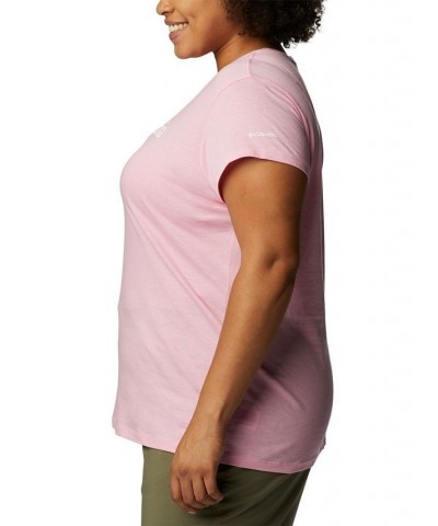 Plus Size Trek Logo-Graphic Top Pink $12.00 Tops