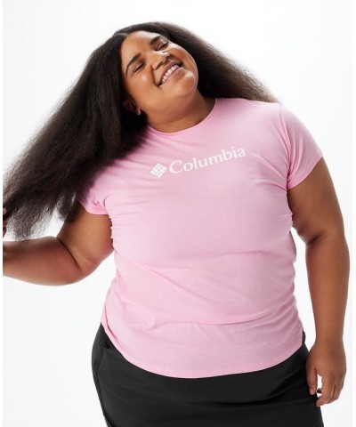 Plus Size Trek Logo-Graphic Top Pink $12.00 Tops