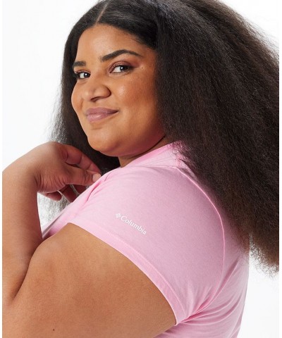 Plus Size Trek Logo-Graphic Top Pink $12.00 Tops