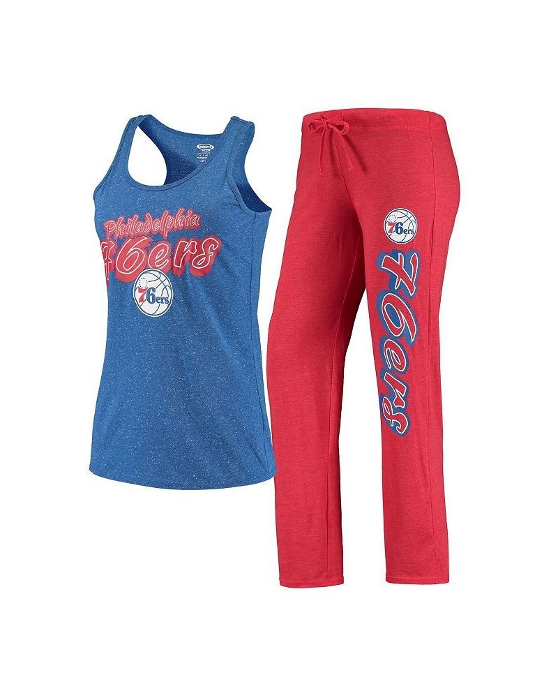 Women's Red Royal Philadelphia 76ers Racerback Tank Top and Pants Sleep Set Red, Royal $37.79 Pajama