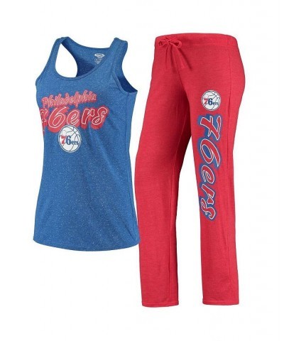 Women's Red Royal Philadelphia 76ers Racerback Tank Top and Pants Sleep Set Red, Royal $37.79 Pajama