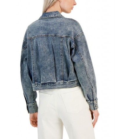 Women's Cropped Denim Jacket Medium Indigo $23.65 Jackets