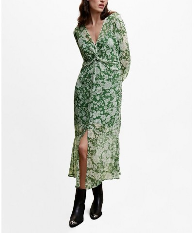 Women's Midi Printed Dress Green $36.30 Dresses