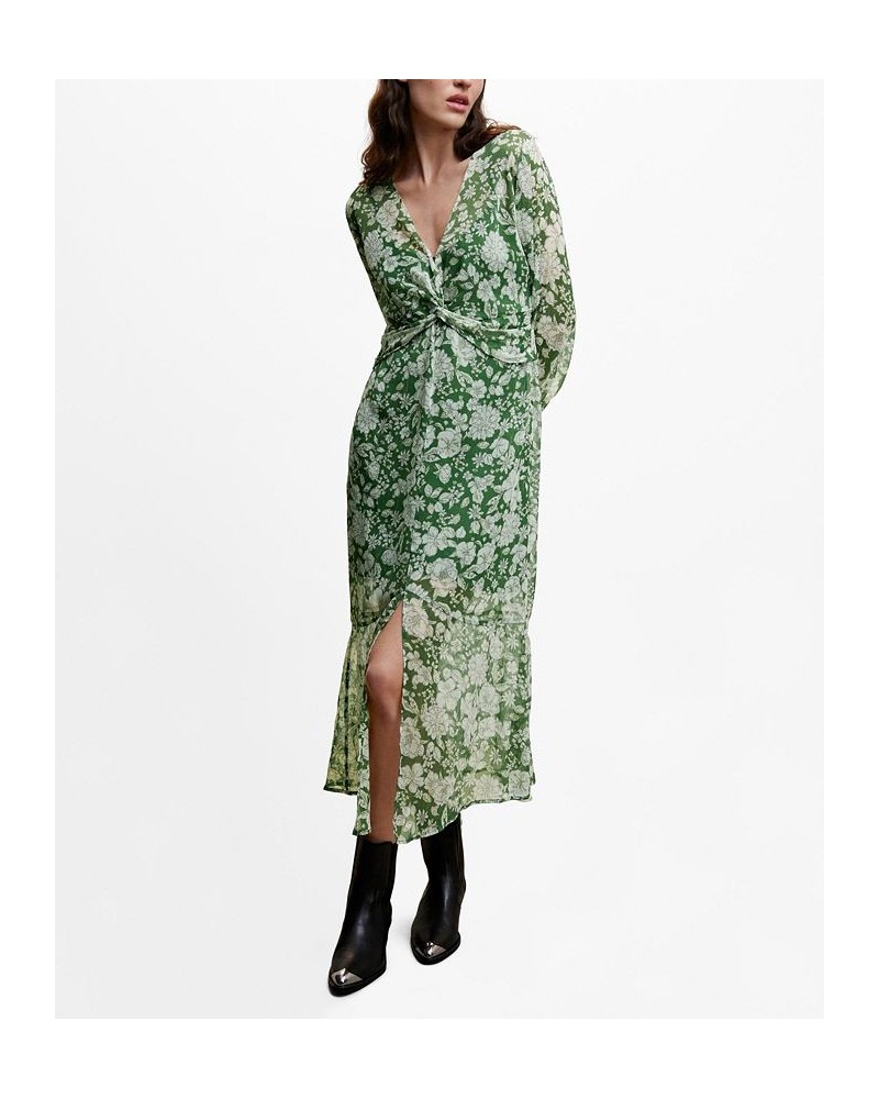 Women's Midi Printed Dress Green $36.30 Dresses