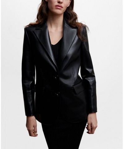 Women's Leather Effect Jacket Black $56.00 Jackets