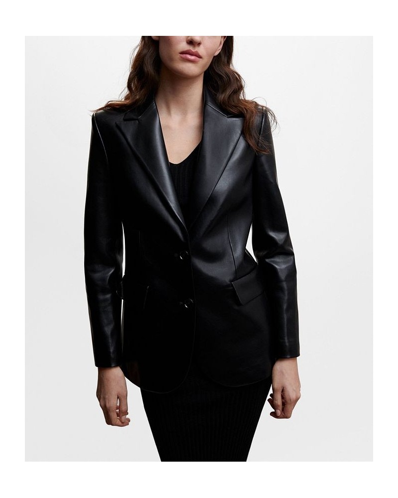 Women's Leather Effect Jacket Black $56.00 Jackets