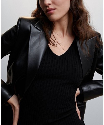 Women's Leather Effect Jacket Black $56.00 Jackets