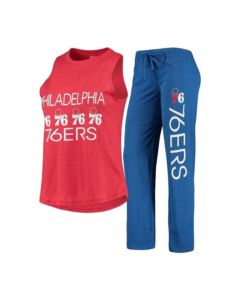 Women's Royal Red Philadelphia 76ers Tank Top and Pants Sleep Set Royal, Red $30.55 Pajama