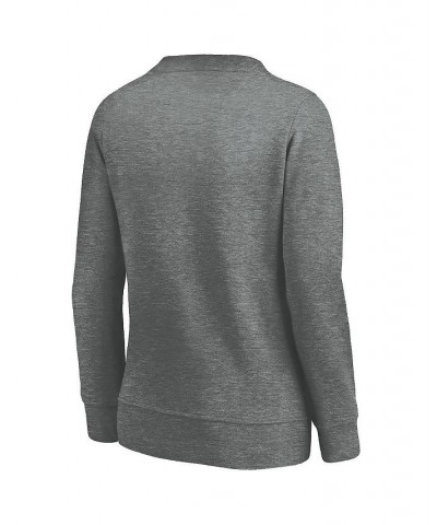 Women's Branded Heathered Gray Brooklyn Nets Versalux Triumph Crew Neck Sweatshirt Gray $40.49 Sweatshirts