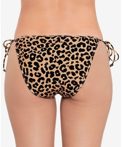 Juniors' Printed Side-Tie Bikini Bottoms Spots Amore Natural $17.99 Swimsuits