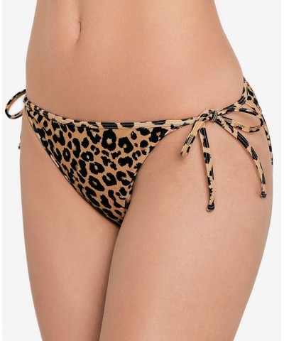 Juniors' Printed Side-Tie Bikini Bottoms Spots Amore Natural $17.99 Swimsuits