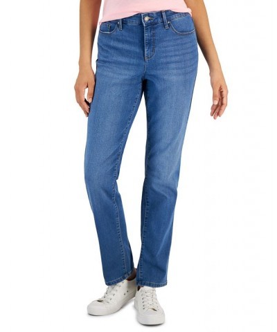 Women's Lexington Tummy Control Straight-Leg Jeans Raw Indigo Wash $12.50 Jeans