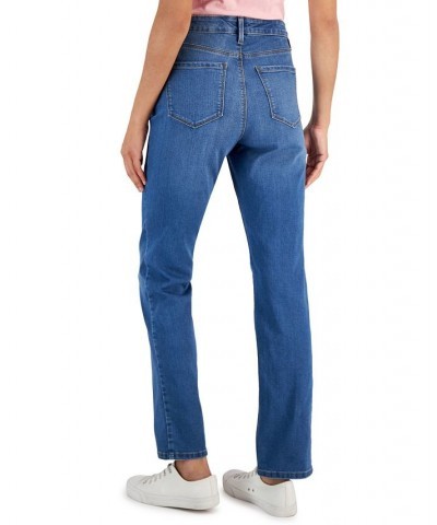 Women's Lexington Tummy Control Straight-Leg Jeans Raw Indigo Wash $12.50 Jeans