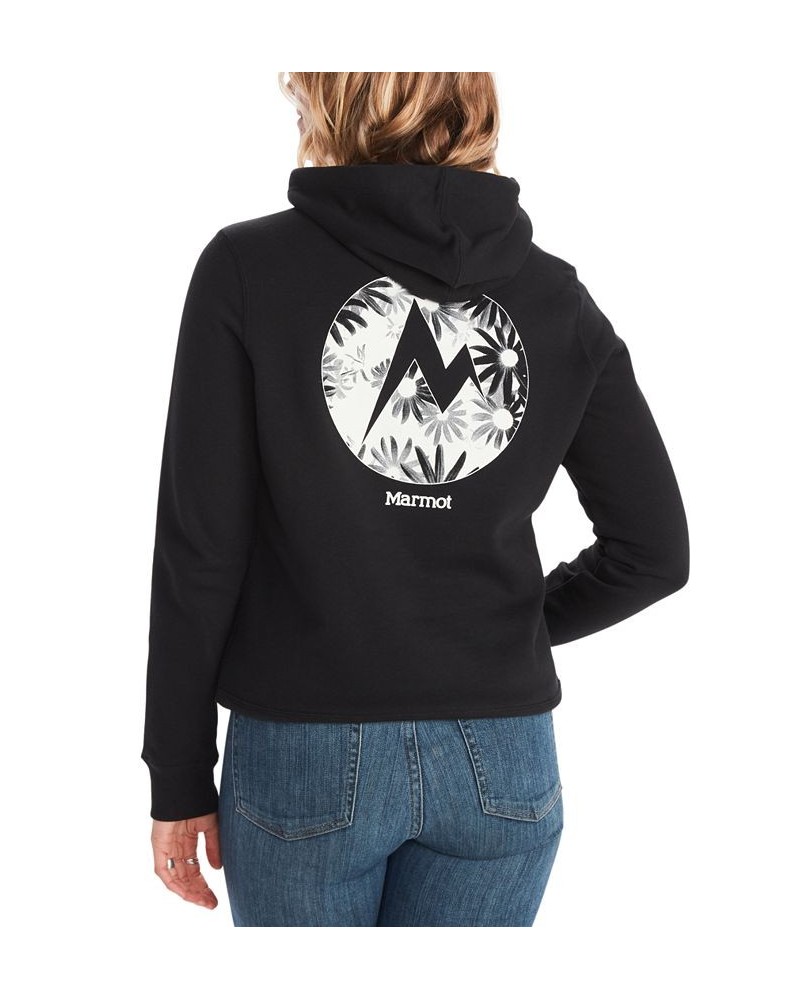 Women's Daisy Logo-Graphic Midweight Pullover Hoodie Black $23.65 Sweatshirts