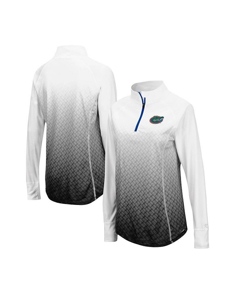 Women's Black Florida Gators Magic Ombre Quarter-Zip Raglan Jacket Black $33.59 Jackets