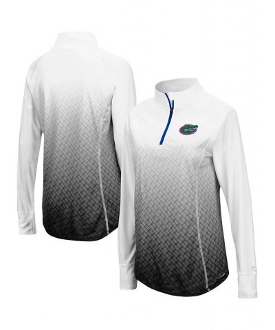 Women's Black Florida Gators Magic Ombre Quarter-Zip Raglan Jacket Black $33.59 Jackets