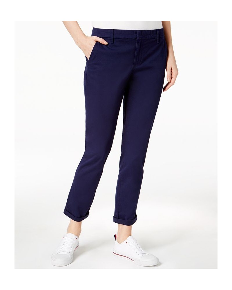 Women's TH Flex Hampton Cuffed Chino Straight-Leg Pants Sky Captain $24.00 Pants