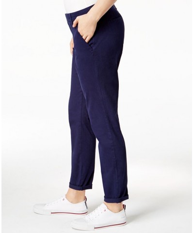 Women's TH Flex Hampton Cuffed Chino Straight-Leg Pants Sky Captain $24.00 Pants