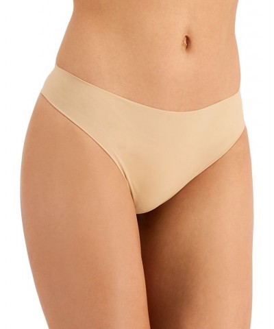 Women's Laser-Cut Thong Underwear Latte Cafe $9.27 Panty