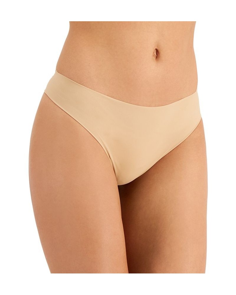 Women's Laser-Cut Thong Underwear Latte Cafe $9.27 Panty