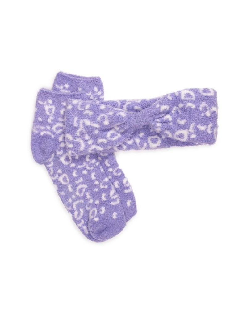 Women's Aloe Infused Socks and Headband Set 2 Piece Purple $17.34 Socks