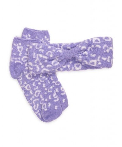 Women's Aloe Infused Socks and Headband Set 2 Piece Purple $17.34 Socks