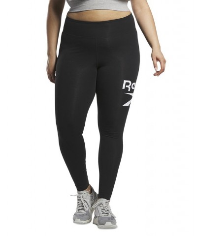 Plus Size Identity Training Pull-On Logo Leggings Black $14.96 Pants