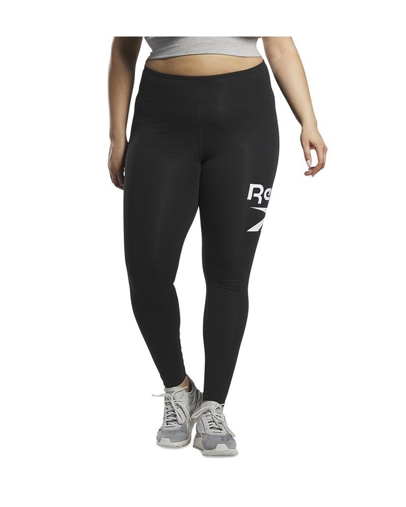 Plus Size Identity Training Pull-On Logo Leggings Black $14.96 Pants