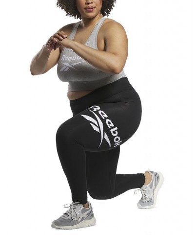 Plus Size Identity Training Pull-On Logo Leggings Black $14.96 Pants