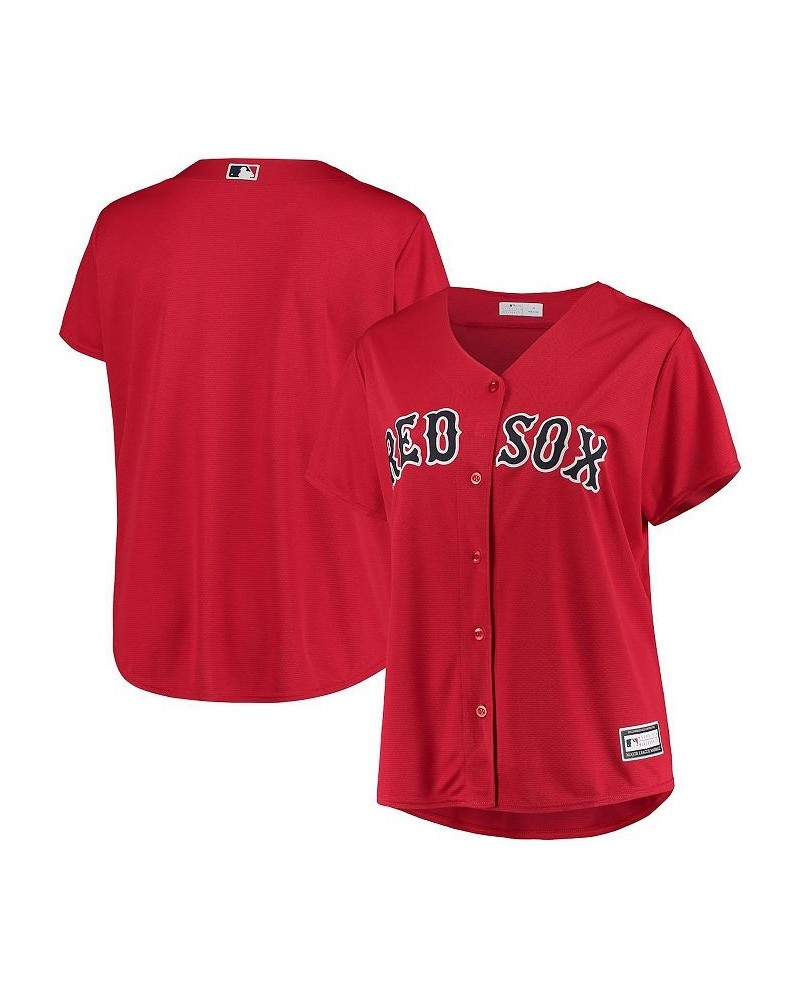 Women's Red Boston Red Sox Plus Size Alternate Replica Team Jersey Red $41.40 Jersey