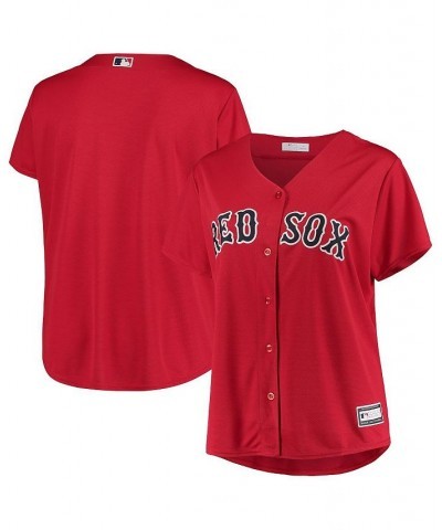 Women's Red Boston Red Sox Plus Size Alternate Replica Team Jersey Red $41.40 Jersey