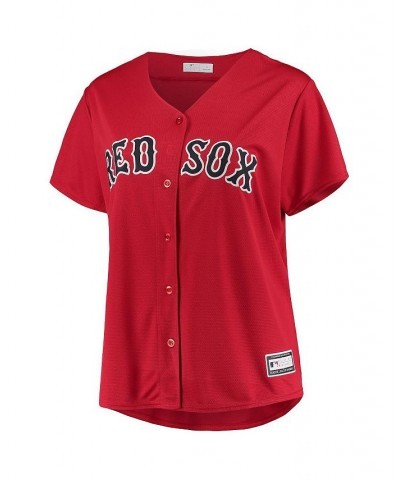 Women's Red Boston Red Sox Plus Size Alternate Replica Team Jersey Red $41.40 Jersey