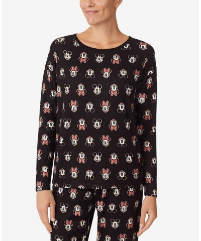 Women's Mickey & Minnie Mouse Sleep Top Black Print $16.51 Sleepwear