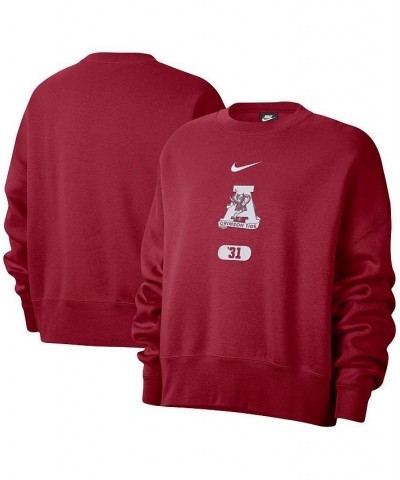 Women's Crimson Alabama Crimson Tide Vault Every Day Fleece Pullover Sweatshirt Crimson $32.40 Sweatshirts