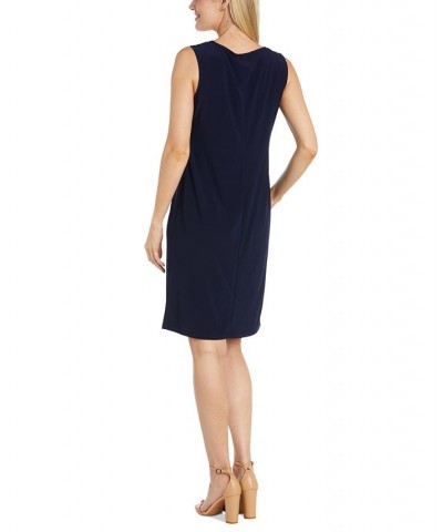 Petite Two-Piece 3/4-Sleeve Jacket Sheath Dress Navy/Rose $54.50 Dresses