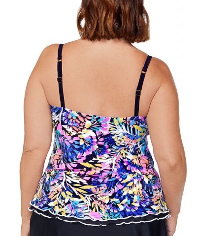 Plus Size Mariposa Underwire Tankini Top & Swim Skirt Waterfall Garden Multi $32.39 Swimsuits