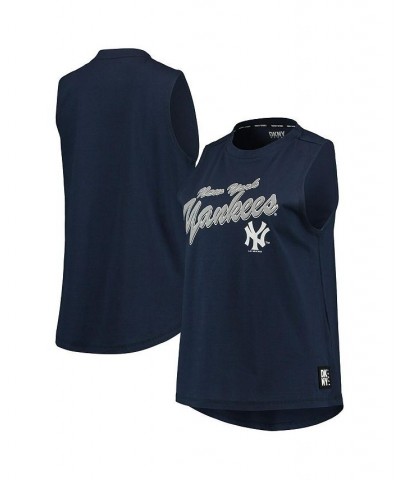 Women's Navy New York Yankees Marcie Tank Top Navy $32.99 Tops