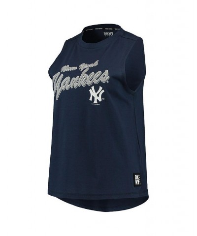 Women's Navy New York Yankees Marcie Tank Top Navy $32.99 Tops