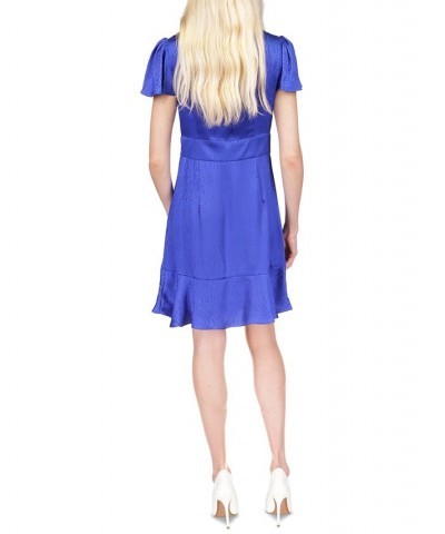 Women's Jacquard Zebra Tie Dress Royal $30.37 Dresses