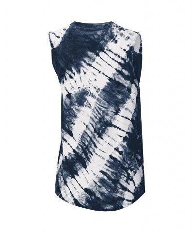 Women's Navy New York Yankees Money Ball Tie-Dye Tank Top Navy $25.37 Tops