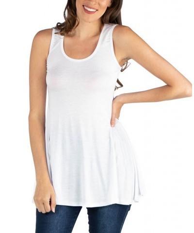 Women's Scoop Neck Sleeveless Tunic Top Pink $19.16 Tops